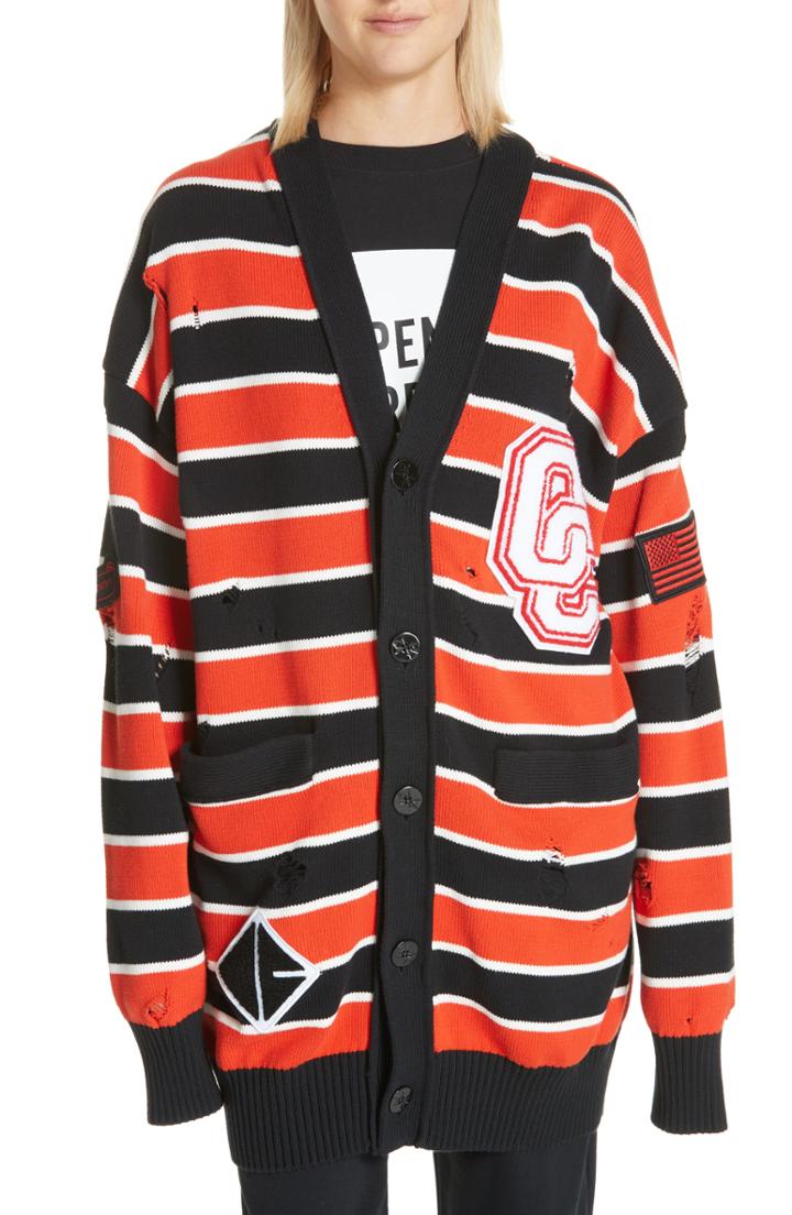 Women's Opening Ceremony Long Varsity Stripe Cardigan