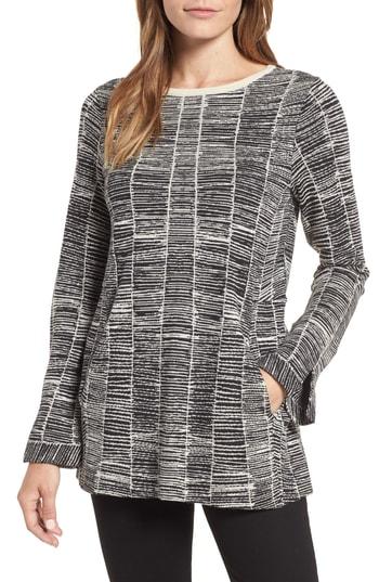 Women's Nic+zoe Symmetry Cotton Blend Sweater - Black