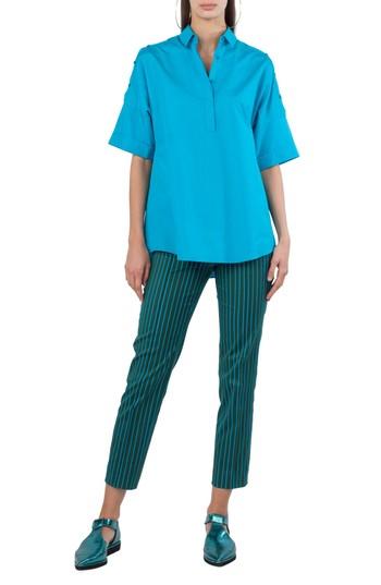 Women's Akris Punto Franca Stripe Pants - Green