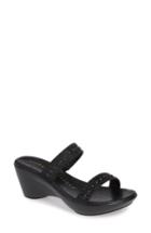 Women's Athena Alexander Beguine Stud Embellished Slide Sandal M - Black
