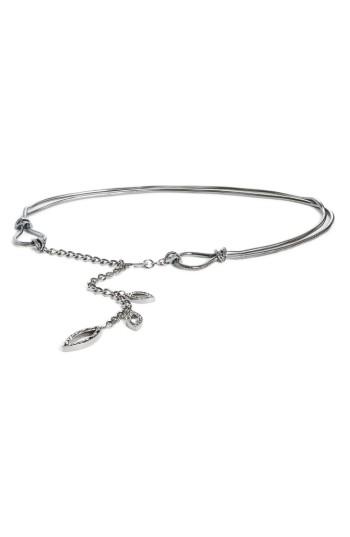 Women's St. John Collection Swarovski Crystal Leaf Chain Belt - Dark Ruth/css/jet Hematite