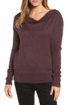 Women's Caslon Long Sleeve Brushed Sweater - Purple