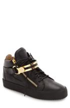 Men's Giuseppe Zanotti Side Zip High Top Sneaker Eu - Black