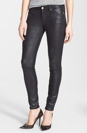 7 For All Mankind 'the Skinny' Faux Leather Skinny Pants Womens Black