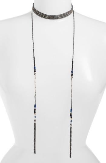 Women's Nakamol Design Semiprecious Stone Multistrand Lariat Necklace