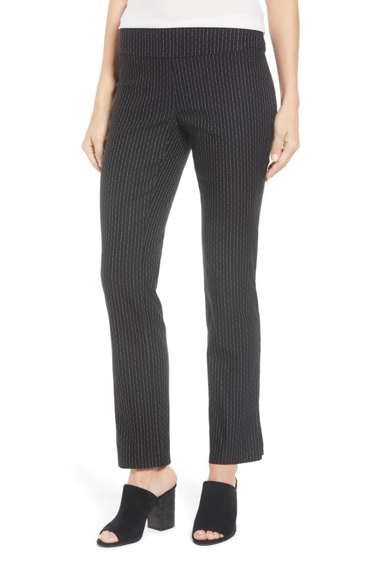 Women's Nic+zoe Broken Stripe Pants - Black