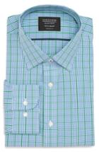 Men's Nordstrom Men's Shop Tech-smart Traditional Fit Check Dress Shirt 32/33 - Green