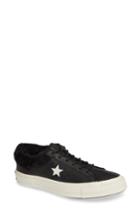 Women's Converse One Star Street Warmer Faux Fur Lined Low Top Sneaker .5 M - Black
