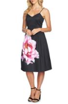 Women's Cece Leah Pleated A-line Dress - Black