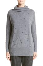 Women's Fabiana Filippi Embellished Cashmere Turtleneck Sweater Us / 38 It - Grey