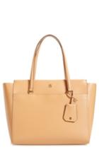 Tory Burch Parker Leather Tote - Beige