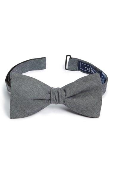 Men's The Tie Bar Cotton Bow Tie, Size - Grey