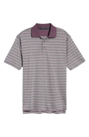 Men's Bobby Jones Breene Jacquard Stripe Polo, Size - Purple