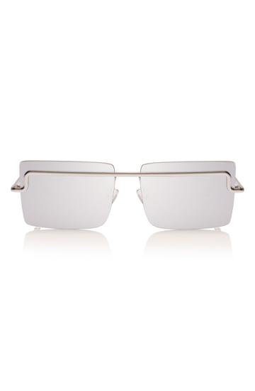 Women's Adam Selman X Le Specs Luxe The International 58mm Sunglasses - Silver/ Silver Mono