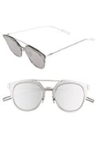 Men's Dior 'composit 1.0s' 62mm Metal Shield Sunglasses - Palladium/ Grey Silver Mirror