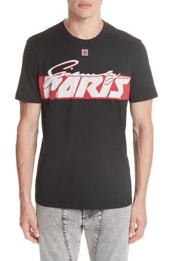 Men's Givenchy Paris Logo T-shirt - Black