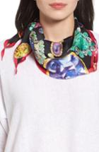 Women's Echo Bejeweled Diamond Silk Scarf, Size - Black