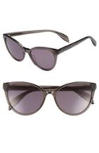 Women's Alexander Mcqueen 55mm Cat Eye Sunglasses - Grey