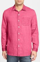 Men's Tommy Bahama 'sea Glass Breezer' Original Fit Linen Shirt - Red