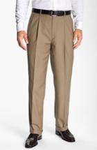 Men's Linea Naturale Pleated Microfiber Dress Pants - Beige