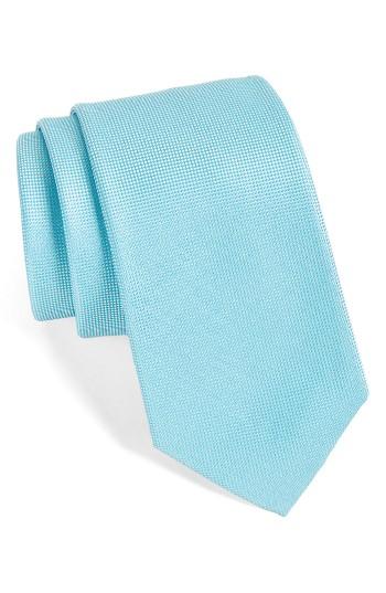 Men's Nordstrom Men's Shop Foley Silk Tie, Size - Blue