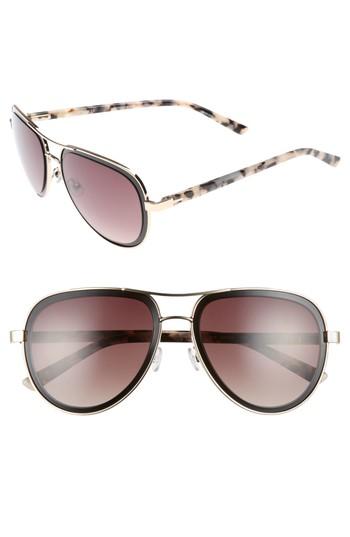 Women's Ted Baker London 54mm Aviator Sunglasses - Black