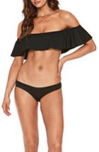 Women's L Space Ruffle Swim Top - Black