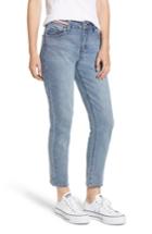 Women's Prosperity Denim Stripe Waist Straight Leg Jeans - Blue