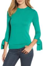 Women's Halogen Tie Sleeve Crewneck Sweater - Green