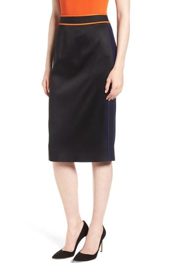 Women's Boss Vartona Piped Pencil Skirt - Black