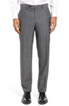 Men's Ted Baker London Jefferson Flat Front Solid Wool Trousers R - Grey