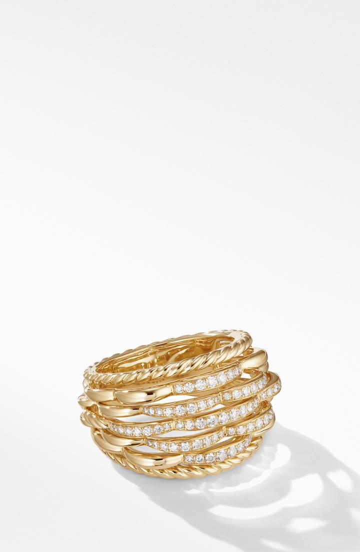 Women's David Yurman Tides Dome Ring With Diamonds