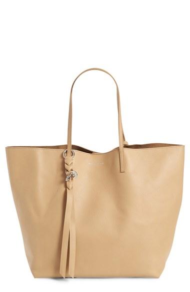 Alexander Mcqueen Calfskin Leather Tote - Beige