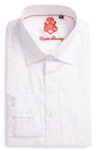Men's English Laundry Trim Fit Geometric Dress Shirt 32/33 - Red