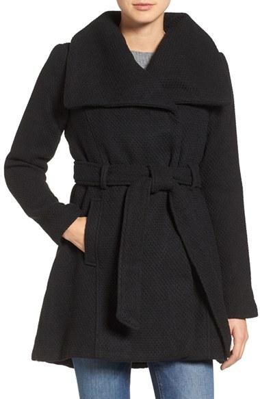 Women's Steve Madden Belted Waffle Woven Coat