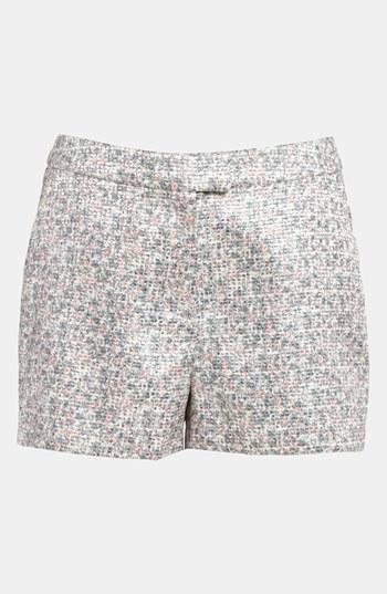 Astr High Waist Floral Jacquard Shorts