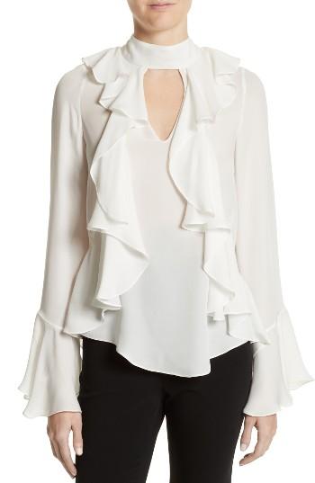 Women's Cinq A Sept Sia Silk Blouse - Ivory