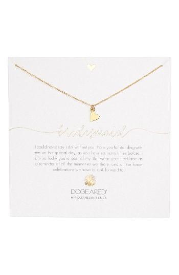 Women's Dogeared Bridesmaid Heart Pendant Necklace