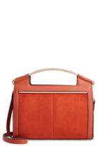 Topshop Tilly Faux Leather Satchel - Brown