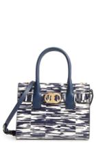 Tory Burch Small Gemini Link Space Dye Genuine Snakeskin Tote -
