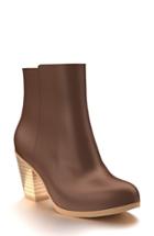 Women's Shoes Of Prey Block Heel Bootie C - Brown