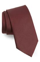 Men's Ermenegildo Zegna Solid Silk Tie, Size - Red