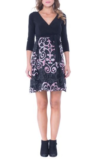 Women's Olian Print Faux Wrap Maternity Dress
