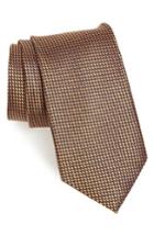 Men's Nordstrom Men's Shop Lairson Micro Silk Tie, Size - Orange