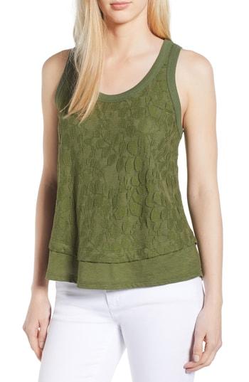 Women's Gibson Racerback Lace Front Tank - Green
