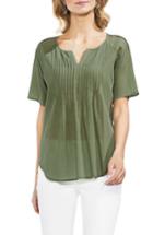 Women's Vince Camuto Pintucked Blouse - Green