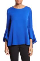 Women's Milly Bell Sleeve Stretch Silk Blouse