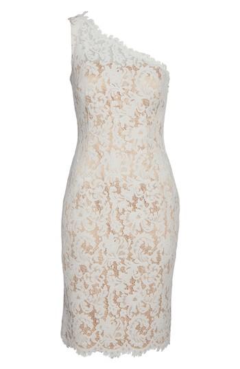 Women's Eliza J One-shoulder Lace Dress - Ivory
