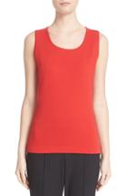 Women's St. John Collection Milano Knit Contour Shell, Size - Red