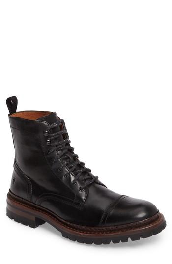 Men's Frye George Cap Toe Boot M - Black